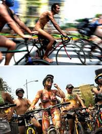 Demo Telanjang Saat Bersepeda